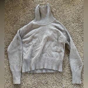 Cyrus Light Gray Women's Turtleneck Sweater